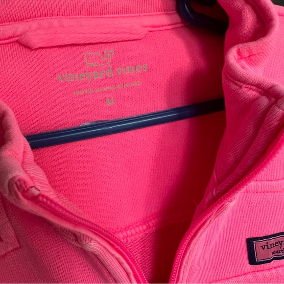 Vineyard Vines 🐳 Neon Pink Pull Over Quarter Zip - Picture 4 of 6